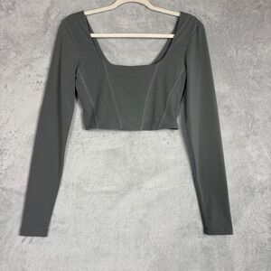 ✨ 2/$35 Dynamite Long Sleeve Crop Top Corset Square Neck Small Festival Party